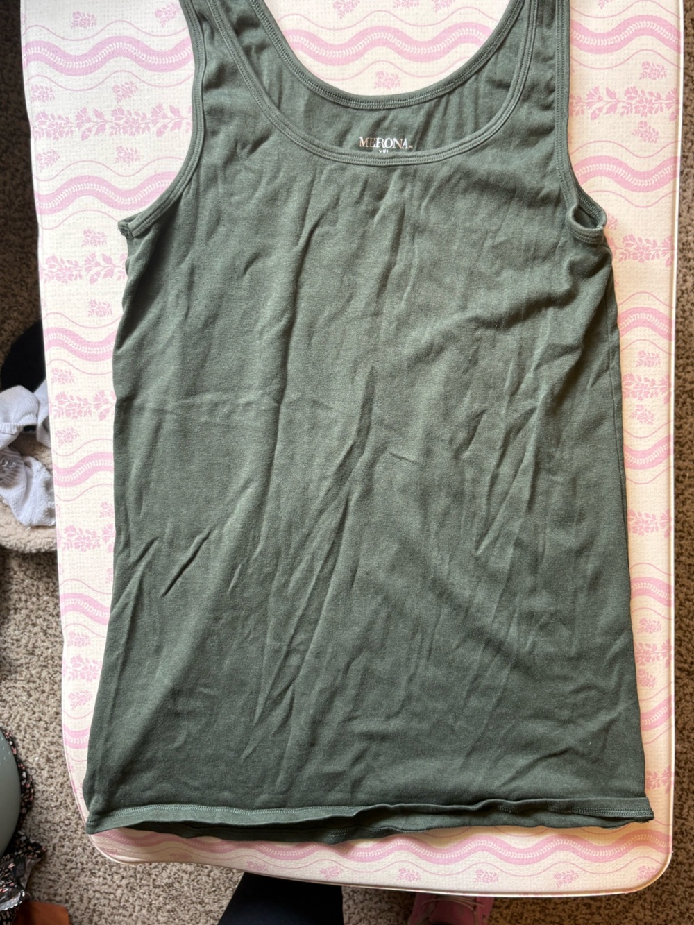 Merona Olive Green Scoop Neck Tank Top